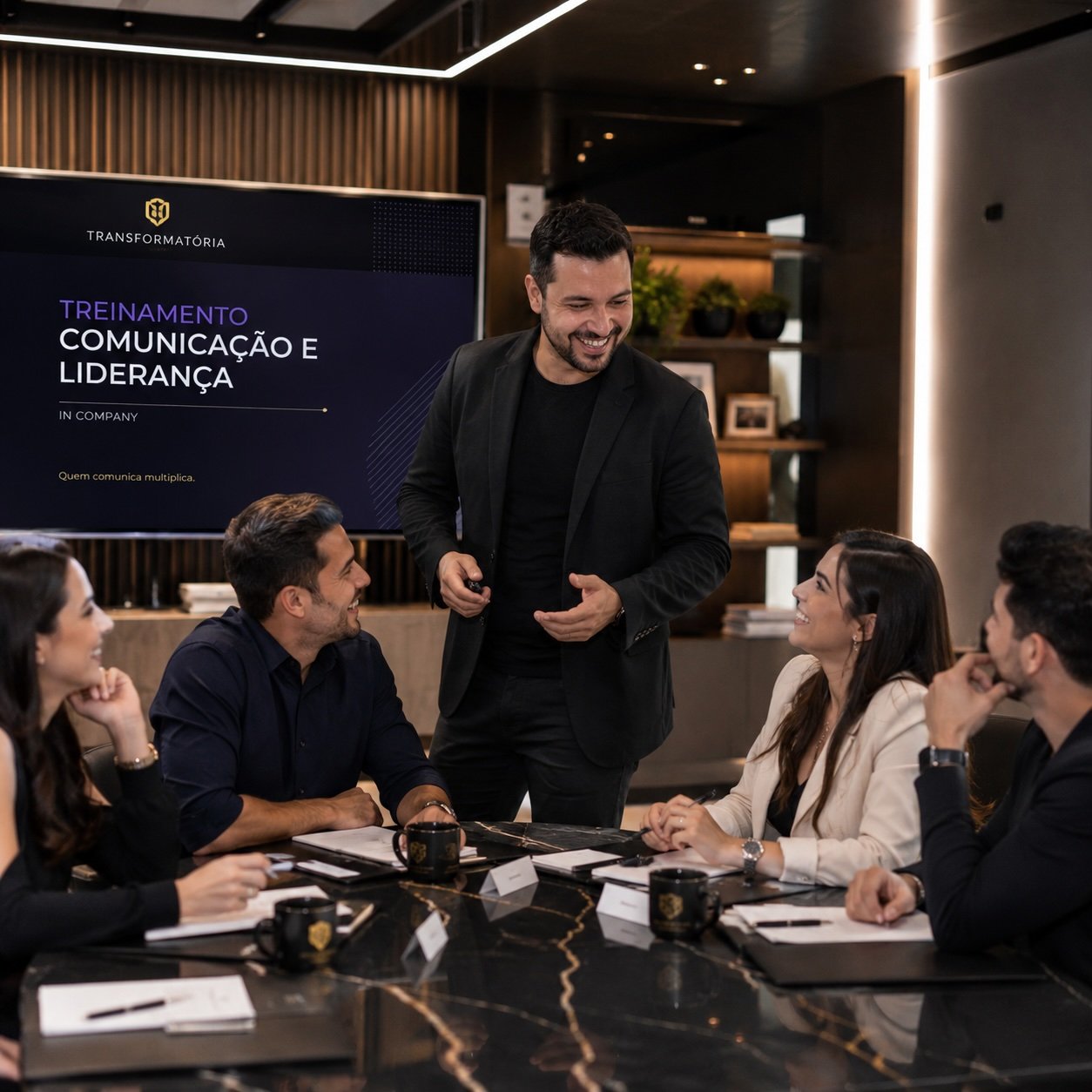 Treinamento in company de comunicação e liderança conduzido pela Transformatória